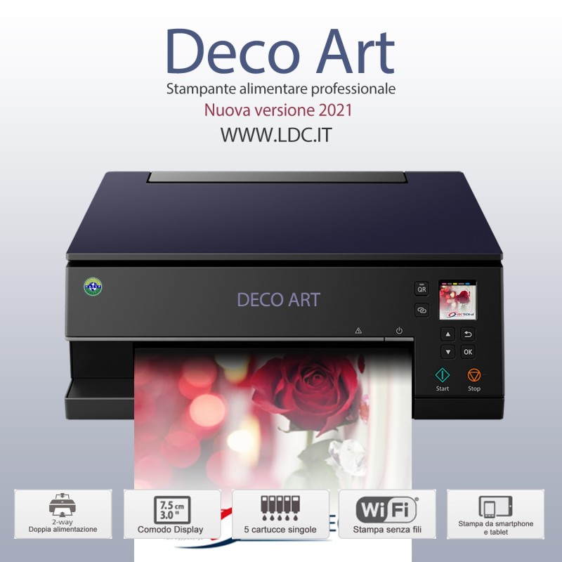STAMPANTE ALIMENTARE PROFESSIONALE DECO ART - VERSIONE 2021 - NERA -