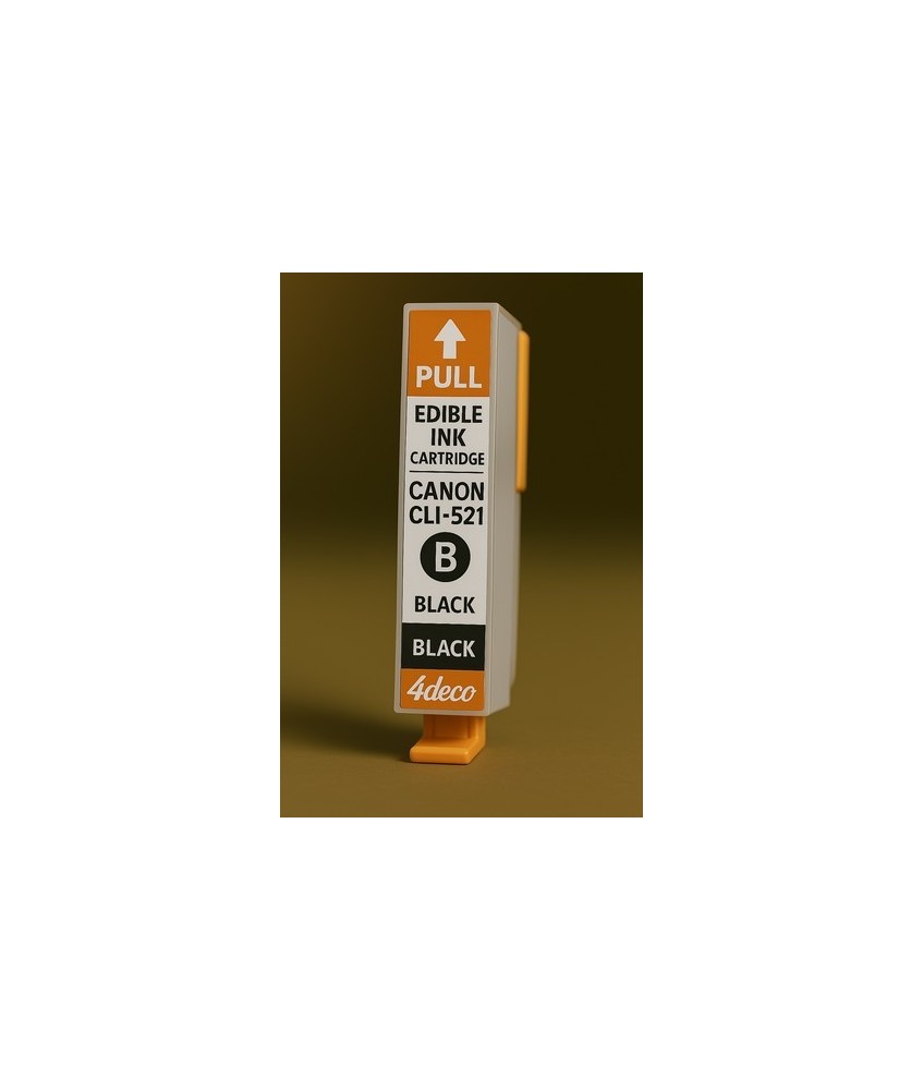 CLI-521Bk CARTUCCIA CON INCHIOSTRO ALIMENTARE COMPATIBILE CANON CLI-5