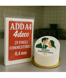 ADD Cialda Media 0.40mm per Torte 25 Fogli