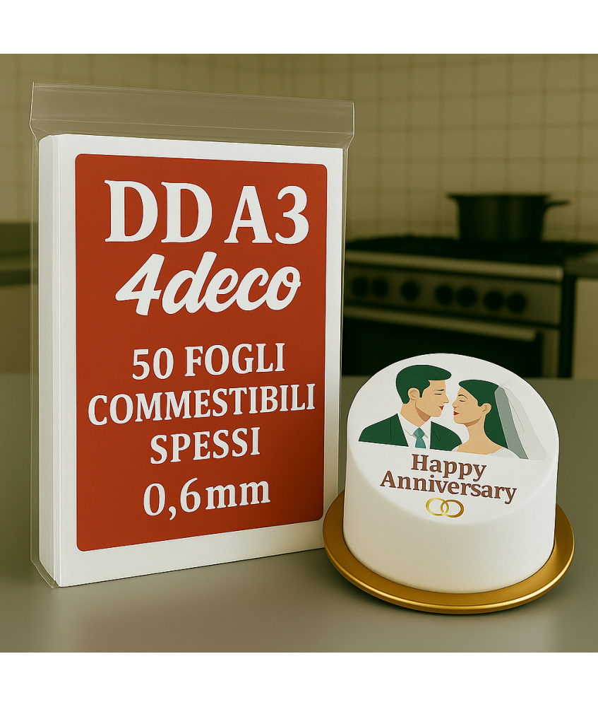 DD A3 Cialda Spessa 0.60mm 50 Fogli Torte