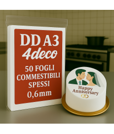 DD A3 Cialda Spessa 0.60mm 50 Fogli Torte