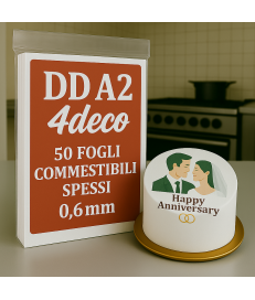 DD A2 Cialda Spessa 0.60mm 50 Fogli Torte