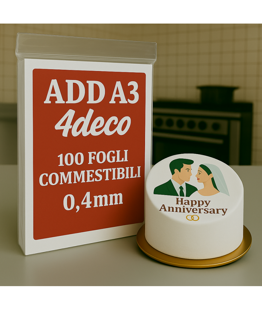 ADD A3 Cialda Media 0.40mm 100 Fogli Torte