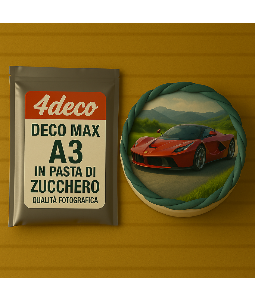 A3 - CIALDE EDIBILI / FOGLI IN PASTA DI ZUCCHERO DECO MAX - 10 Fogli