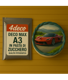 A3 - CIALDE EDIBILI / FOGLI IN PASTA DI ZUCCHERO DECO MAX - 10 Fogli