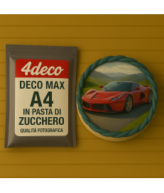 A4 - CIALDA EDIBILE / FOGLI IN PASTA DI ZUCCHERO DECO MAX - 25 Fogli