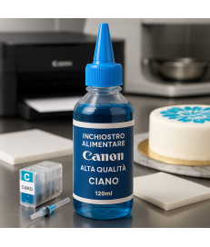 Inchiostro Alimentare Canon Alta Qualità – 120ml – Ciano