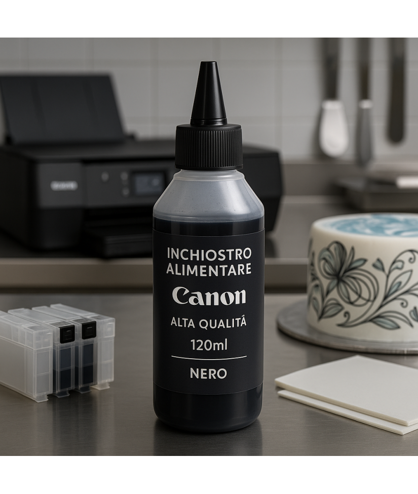 Inchiostro Alimentare Canon Alta Qualità – 120ml – Nero