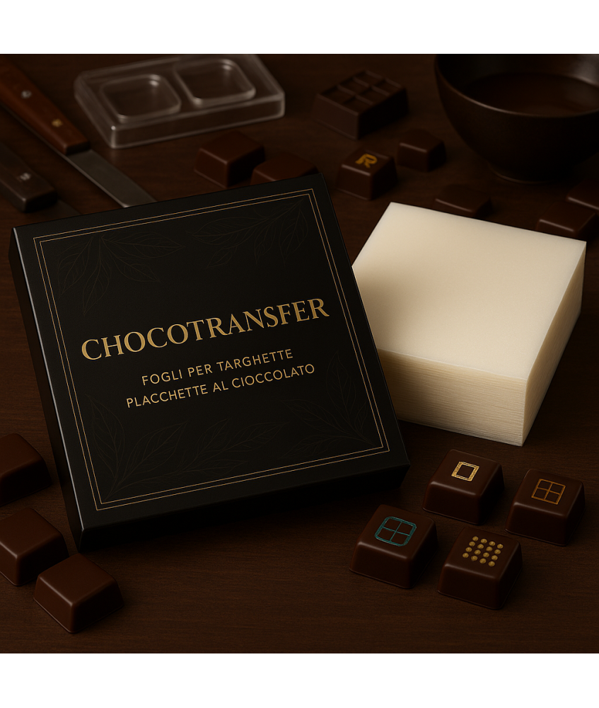 ChocoTransfer Fogli A4 per Cioccolato | Targhette Personalizzate
