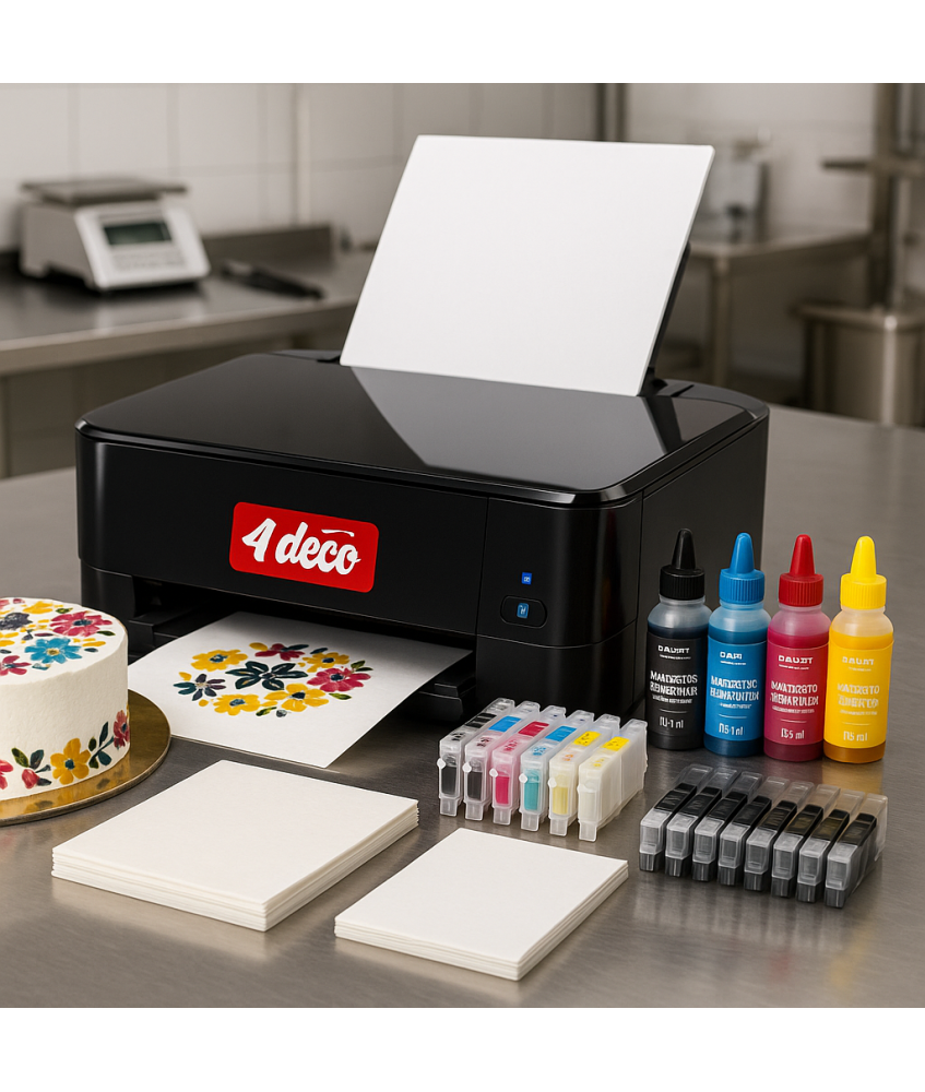 KIT COMPLETO STAMPANTE DECO ART CON INCHIOSTRO CARTUCCE E CIALDE - TU