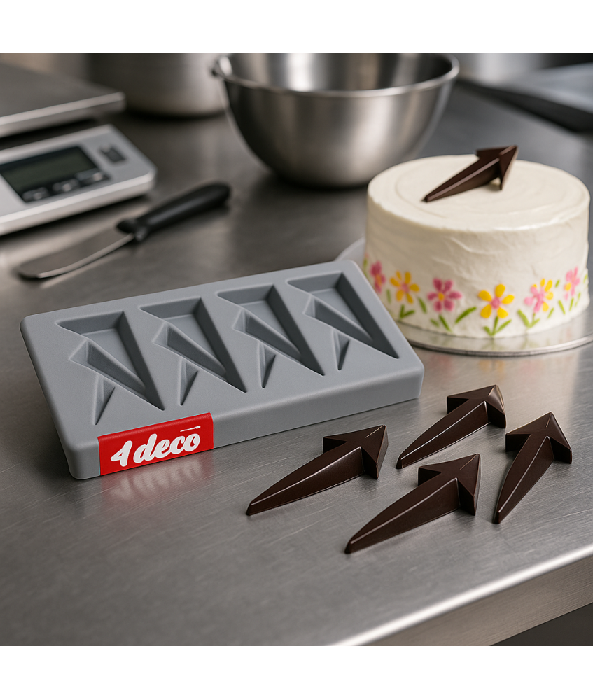 STAMPO IN SILICONE PER CIOCCOLATO - &quot;FRECCIA&quot; - 110x40mm