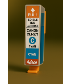 Cartucce Inchiostro Commestibile CLI-571C Ciano per Canon