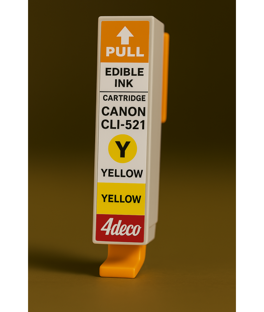 Cartuccia Vuota CLI-521 Con Chip Inchiostro Commestibile Giallo