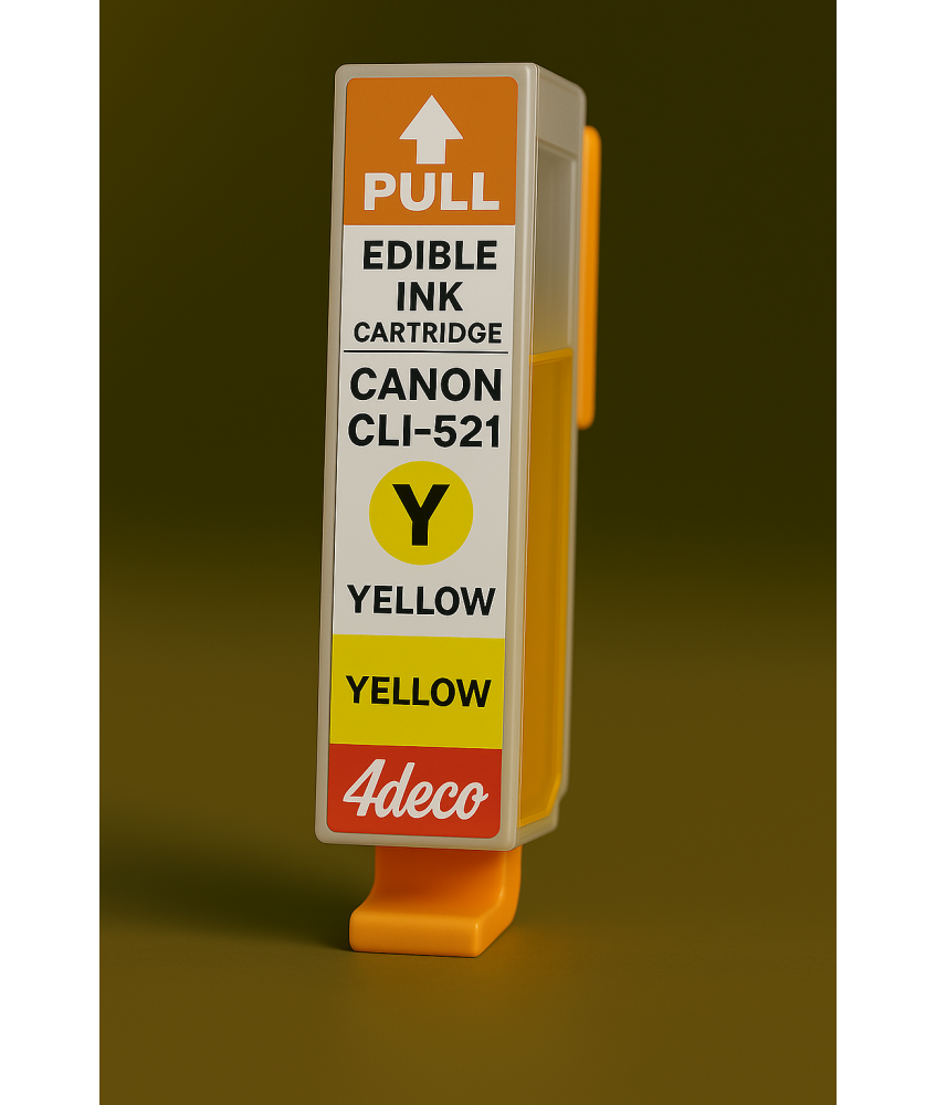 Inchiostro Commestibile CLI-521Y Giallo con Chip Canon