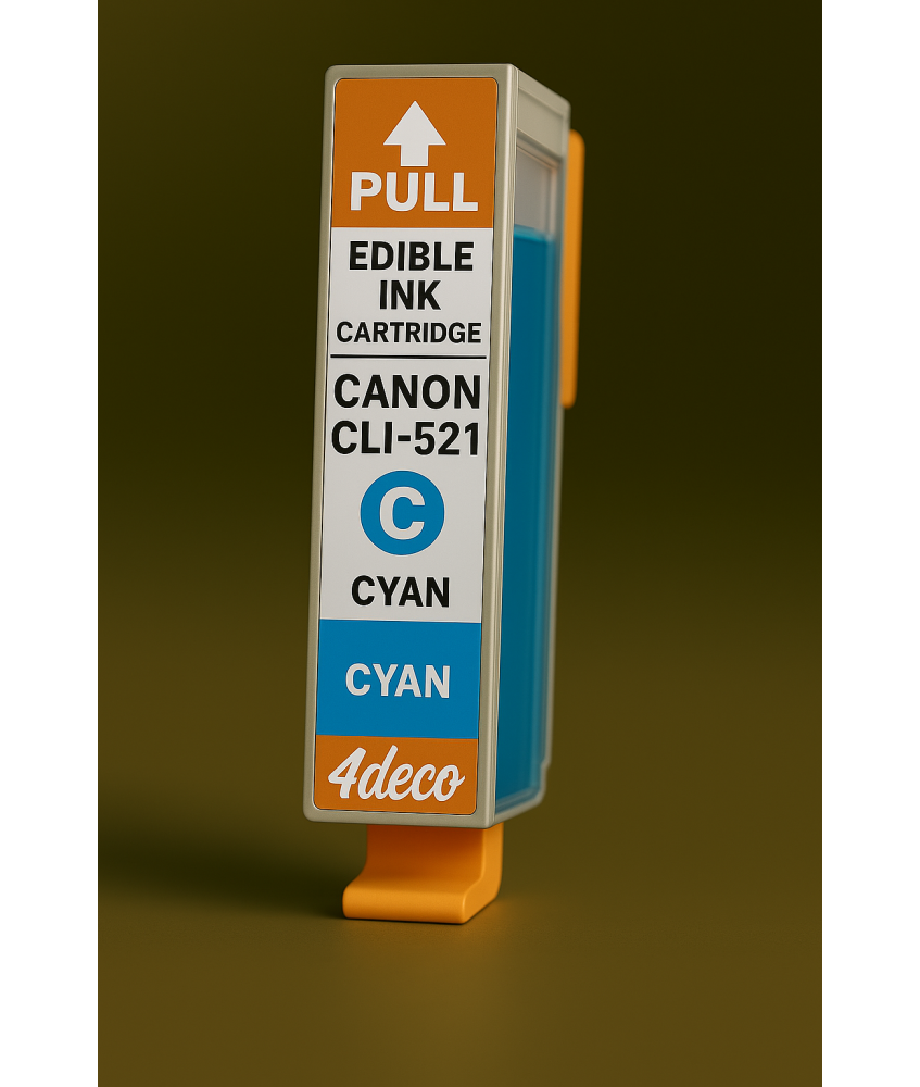 Inchiostro Commestibile CLI-521C Ciano con Chip Canon