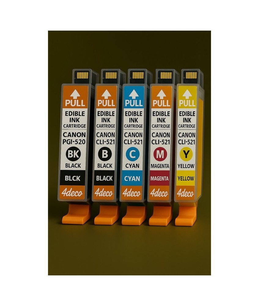 Kit PGI-520/CLI-521 Inchiostro Commestibile Canon 5 Pack