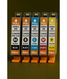 Kit PGI-520/CLI-521 Inchiostro Commestibile Canon 5 Pack