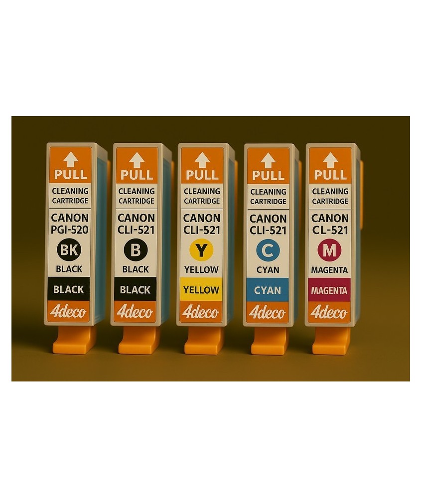 Kit Pulizia 5 Cartucce PGI-520/CLI-521 Canon