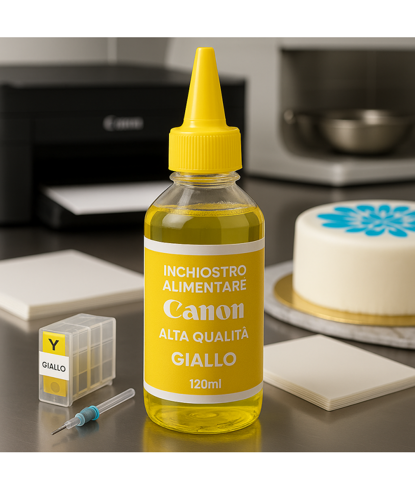 Inchiostro Alimentare Canon Alta Qualità – 120ml – Giallo
