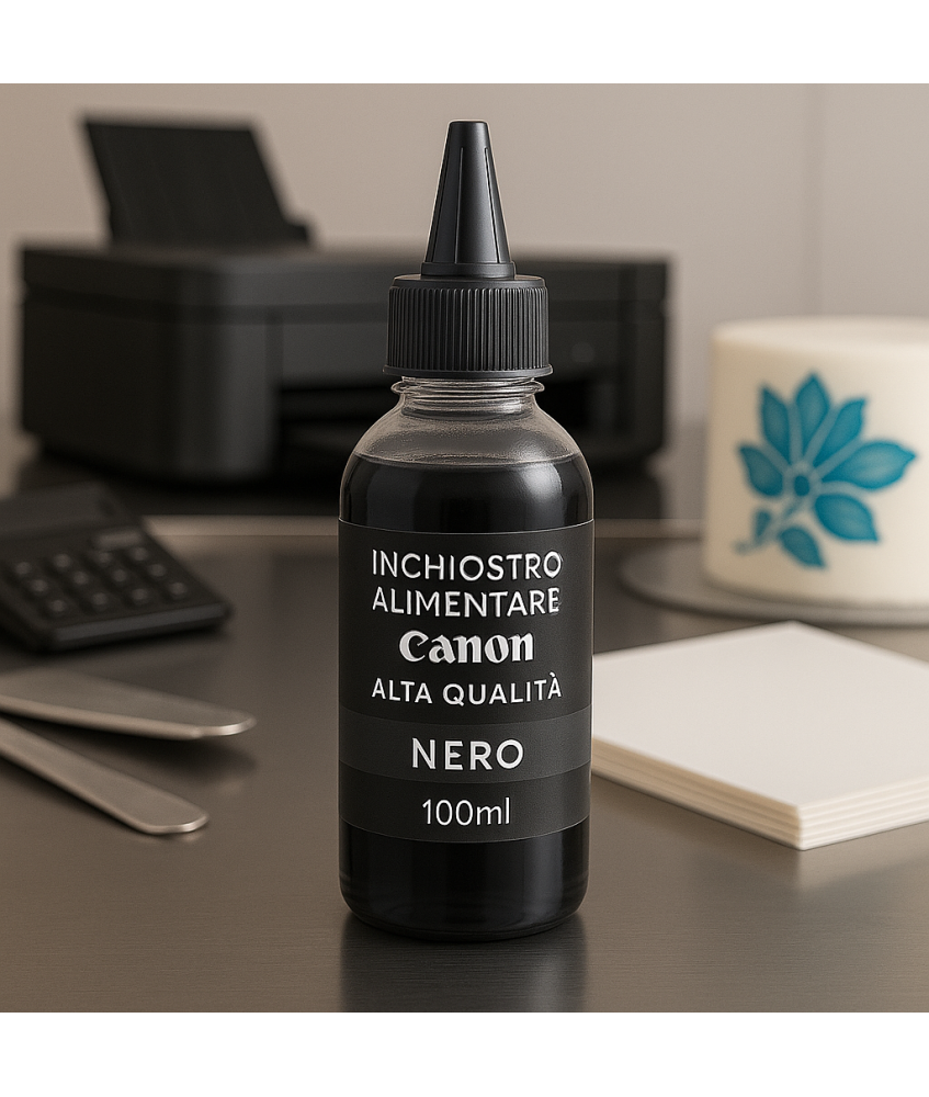 Inchiostro Alimentare per Stampanti Canon – Nero – Alta Qualità e Sicurezza Alimentare