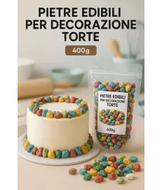 DECORAZIONE PER TORTE - PIETRE EDIBILI - 400gr