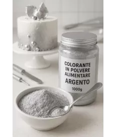 COLORANTE IN POLVERE - ALIMENTARE - ARGENTO - 1000gr