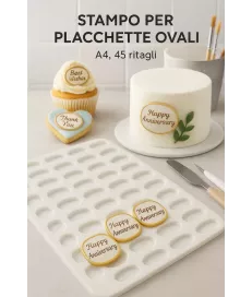 STAMPO PER PLACCHETTE / TARGHETTE - OVALE - 45- FORMATO A4