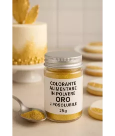 COLORANTE IN POLVERE LIPOSOLUBILE - ALIMENTARE - ORO - 25gr