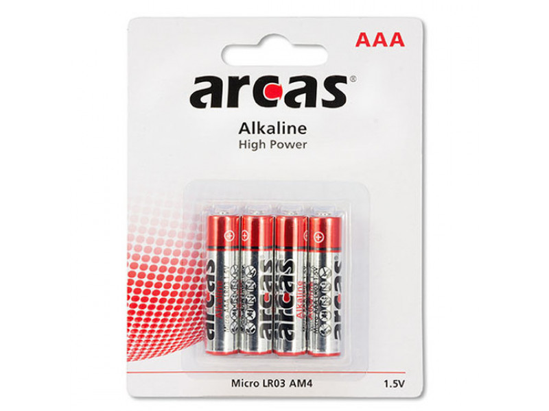 Batteria Arcas Alkaline Micro AAA (4 pz.)