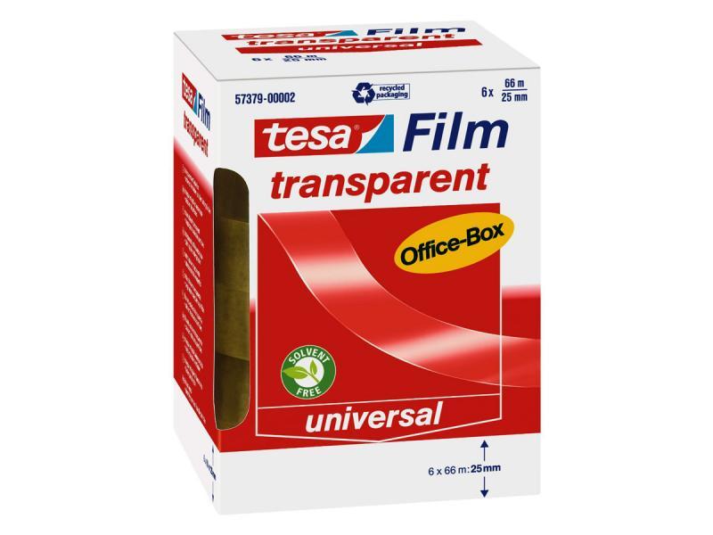 Pellicola Tesa trasparente per dispenser da tavolo (6 pz. 66m x 25mm) (57379)