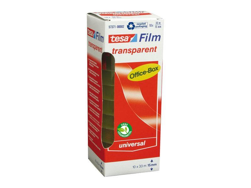 Pellicola Tesa trasparente per dispenser da tavolo (10 pezzi 33m x 15mm) (57371-00002)