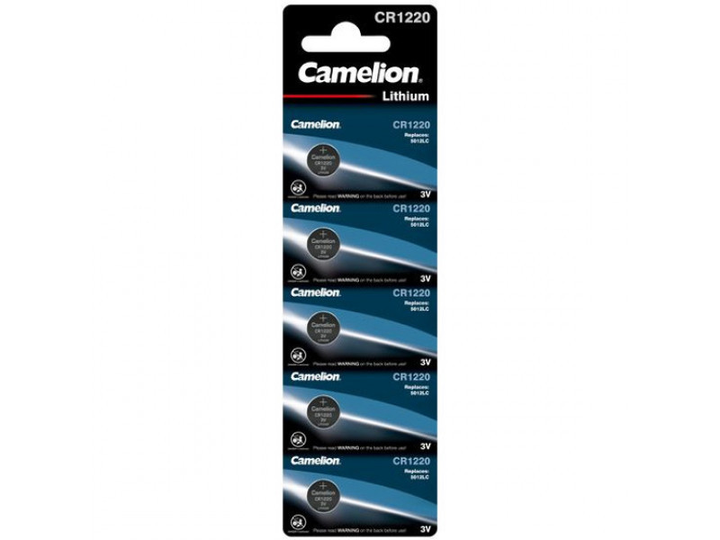 Batteria Camelion CR1220 Litio 3V (5 pezzi)