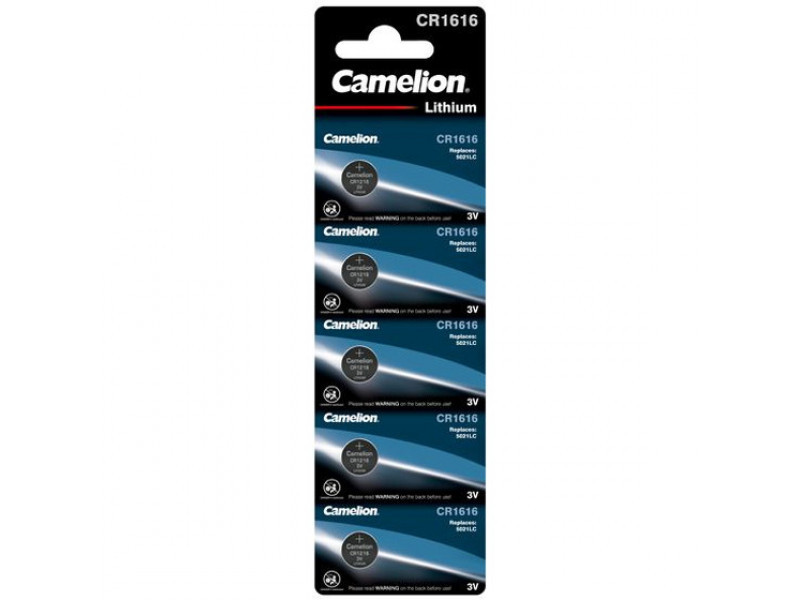 Batteria Camelion CR1616 Litio 3V (5 pezzi)
