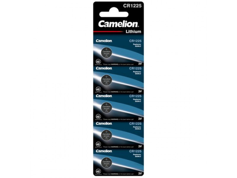 Batteria Camelion CR1225 Litio 3V (5 pezzi)