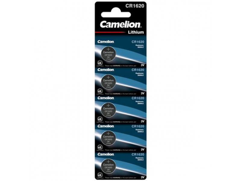 Batteria Camelion CR1620 Litio 3V (5 pezzi)