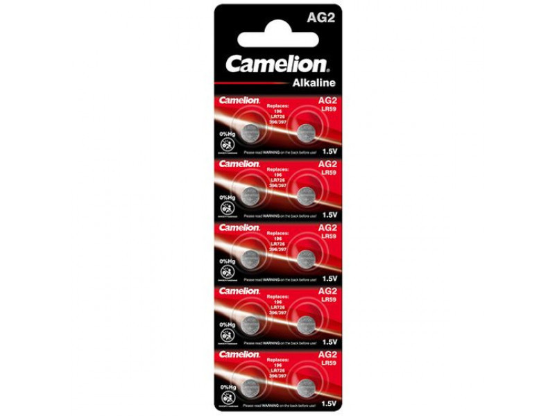 Batteria Camelion Alkaline AG2 0% Mercurio/Hg (10 pz.)