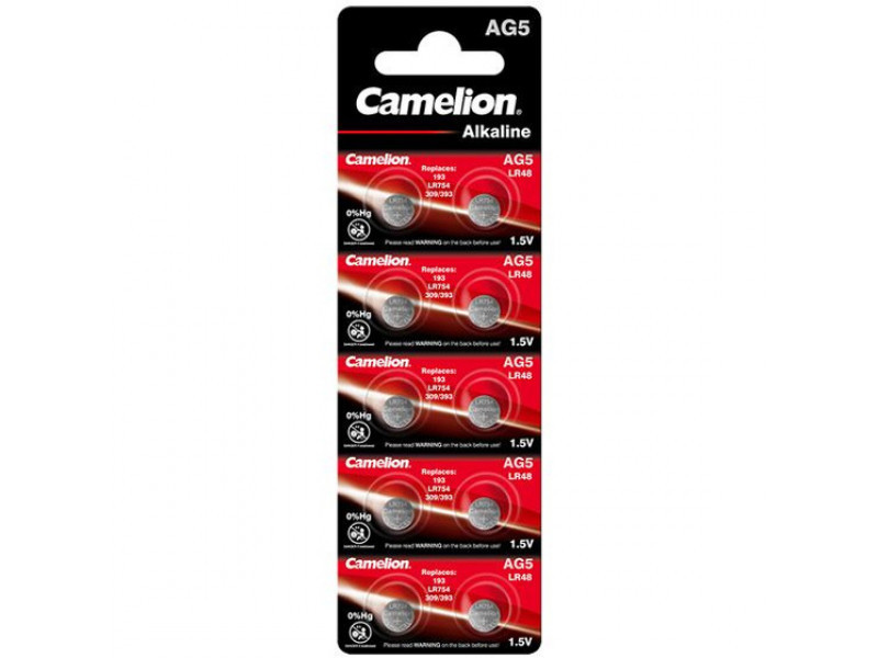 Batteria Camelion Alkaline AG5 0% Mercurio/Hg (10 pz.)
