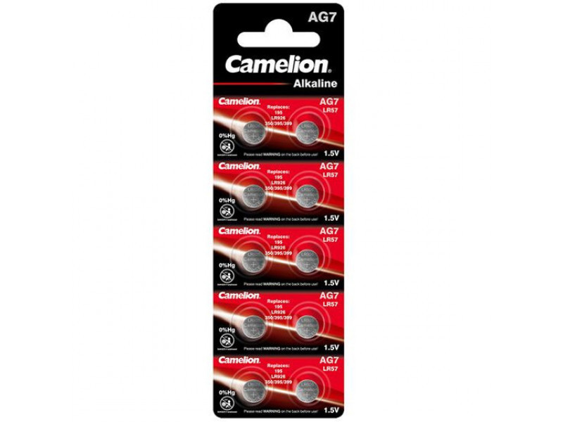 Batteria Camelion Alkaline AG7 0% Mercurio/Hg (10 pz.)