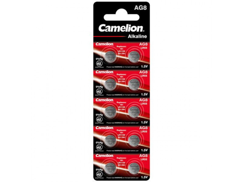 Batteria Camelion Alkaline AG8 0% Mercurio/Hg (10 pz.)