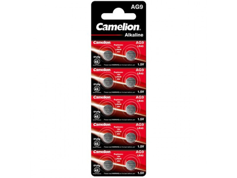 Batteria Camelion Alkaline AG9 0% Mercurio/Hg (10 pz.)
