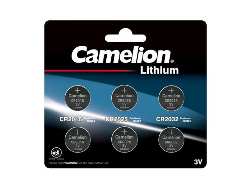 Batteria Camelion Lithium Mix Set CR2016, CR2025, CR2032 (6 pz.)