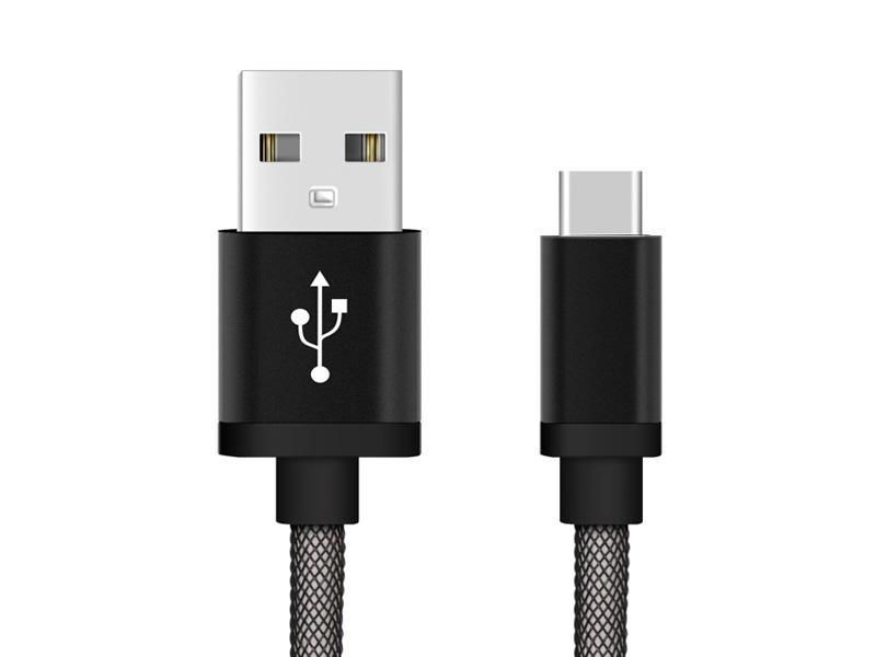 Cavo Reekin (USB-C) 1 metro (rete da pesca nera)