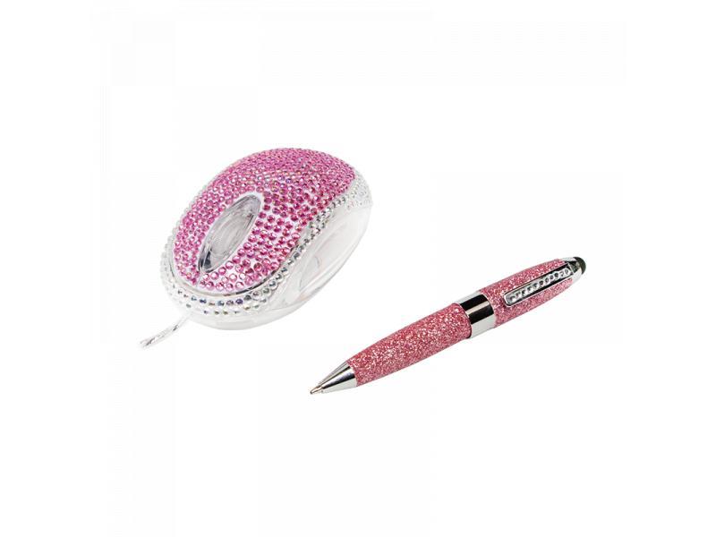 Logilink design set di mouse e stilo con strass (ID0124)
