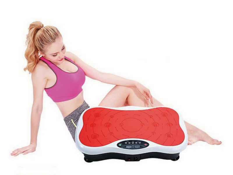 Piatta per vibrazione del corpo fitness - Powervibro 53cm (rosso)