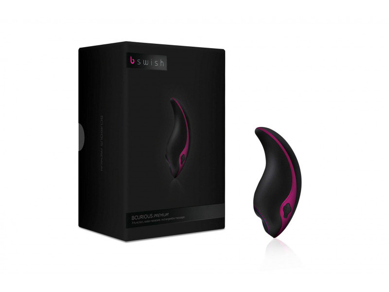 BCURIOUS MASSAGGIATORE RICARICABILE, 7 FUNZIONI. , SILICONE, NERO, 10CM