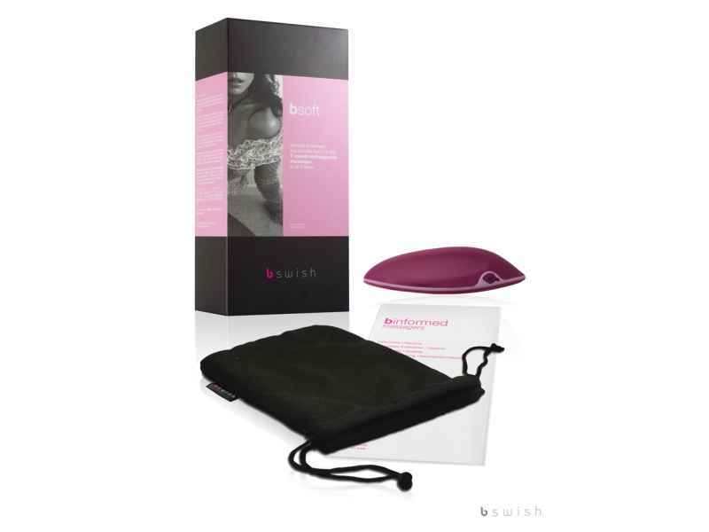 MASSAGGIATORE RICARICABILE BSOFT, BORDEAUX/ROSA, 12CM