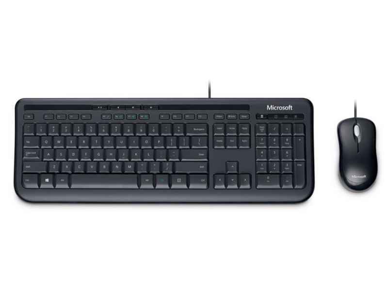 Microsoft 600 tastiera Mouse incluso USB QWERTZ Tedesco Nero
