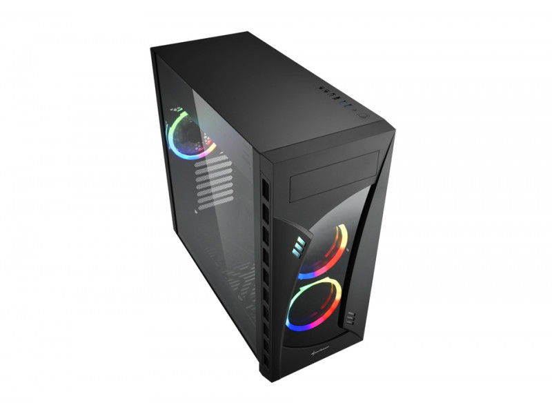 Cappuccio RGB SHARKOON NOTTE RGB senza alimentazione (2x USB 3.0 3x USB 2.0 microfono 1x 1x mal di testa torre ATX-midi)