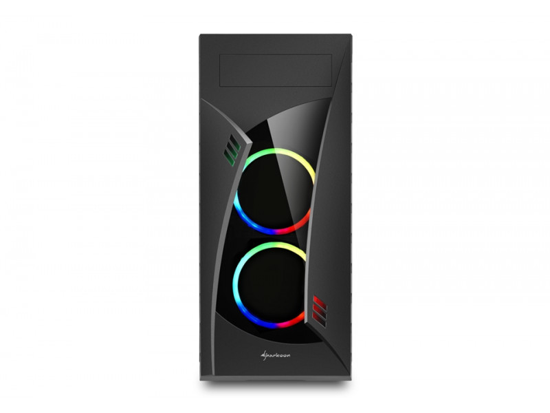 Cappuccio RGB SHARKOON NOTTE RGB senza alimentazione (2x USB 3.0 3x USB 2.0 microfono 1x 1x mal di testa torre ATX-midi)