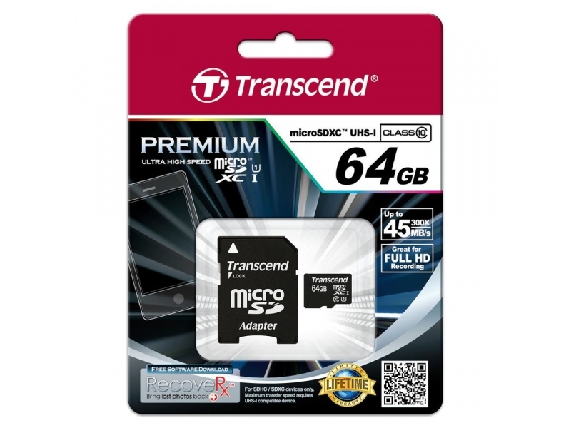 Ã¢â‚¬Â¢ 64GB microSD w/ adapter U1